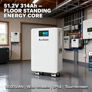 Batterie solaire 48V 51.2V 314Ah 16kWh pour systèmes de stockage d'énergie solaire, montage mural avec roues - Product Image 3