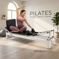 Machine de Pilates professionnelle en alliage d'aluminium avec plateforme de saut et système de poulies chromées pour la maison, la salle de sport et le studio