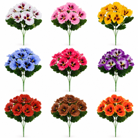 Fleur artificielle réaliste en soie PU, orchidée Phalaenopsis à 5 branches, tige unique, 9 couleurs, pour décoration intérieure, mariage, extérieur, vente en gros