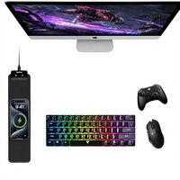 Ai'long Tapis de souris de jeu rectangulaire en cuir et caoutchouc imperméable avec recharge sans fil rapide 15W, ultra-lisse, 31,5x15,75 pouces
