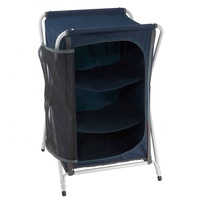 Hangrui Moderner Tragbarer Aluminium-Campingschrank mit MDF-Platte und Ablagefach - für Outdoor-Villa, Schlafzimmer und Reisen