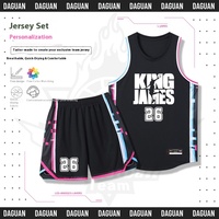 Maillot de basket-ball en polyester personnalisé vêtements de basket-ball respirants pour hommes uniforme de basket-ball pour jeunes à séchage rapide de l'équipe de club