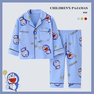 Nuovi Set <span class=keywords><strong>Pigiama</strong></span> Antibatterici con Stampa Animalier per Ragazzi e Ragazze 2025, Modello Lungo, 100% Cotone, Morbidi e Traspiranti, Abbigliamento per Casa - Product Image 4