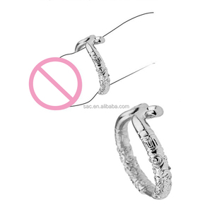 SacKnove hombres adultos placer Metal Acero inoxidable cuerda floja en forma de C prepucio resistencia consolador juguetes sexuales cocinar anillo hombre - Product Image 4
