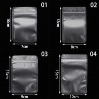 Emballage en plastique refermable translucide givré mat sac de pochette à fermeture éclair plat à 3 joints latéraux