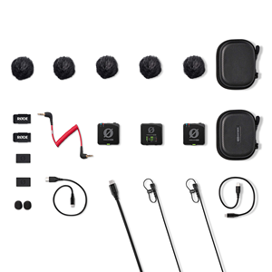 Système de microphone sans fil <span class=keywords><strong>Rode</strong></span> Wireless <span class=keywords><strong>PRO</strong></span> Premium, enregistreur lavalier avec carte mémoire 32 Go, jusqu'à 40h d'enregistrement de haute qualité - Product Image 2
