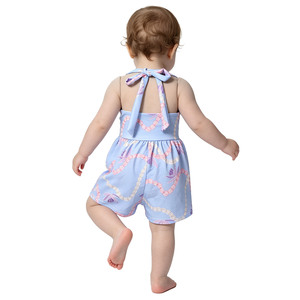 A26-11 Venta Directa de Fábrica, Personalización, Rompers con Tirantes Ajustables, Romper con Botones a Presión para Niña, Rompers con Estampado de Leopardo para Bebé - Product Image 1