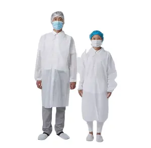 फैक्टरी थोक डिस्पोजेबल गैर बुना हुआ पीपी एसएमएस माइक्रोपोरस डॉक्टर लैबकोट नर्सिंग स्क्रब नर्स वर्दी अनुकूलित लैब कोट