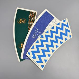 พัดกระดาษเคลือบ PE พิมพ์ลายแบบกำหนดเองสำหรับแก้วกาแฟ - Product Image 1