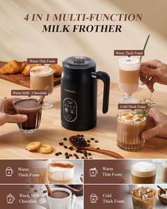 Cuiseur vapeur à lait électrique 4 en 1 Machine à mousse chaude et froide pour mousseur à lait Latte Espresso - Product Image 2