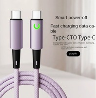 Kabel Pengisian Cepat Type-C ke Type-C 240W dengan Pelindung Foil dan Jalinan Nilon untuk Ponsel, Tablet, Laptop, Earphone, Penggunaan di Mobil & Rumah