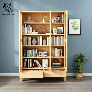 Librería de madera combinada personalizada para estudio, precio de descuento de proveedor chino, MOQ pequeño, dropshipping. - Product Image 2