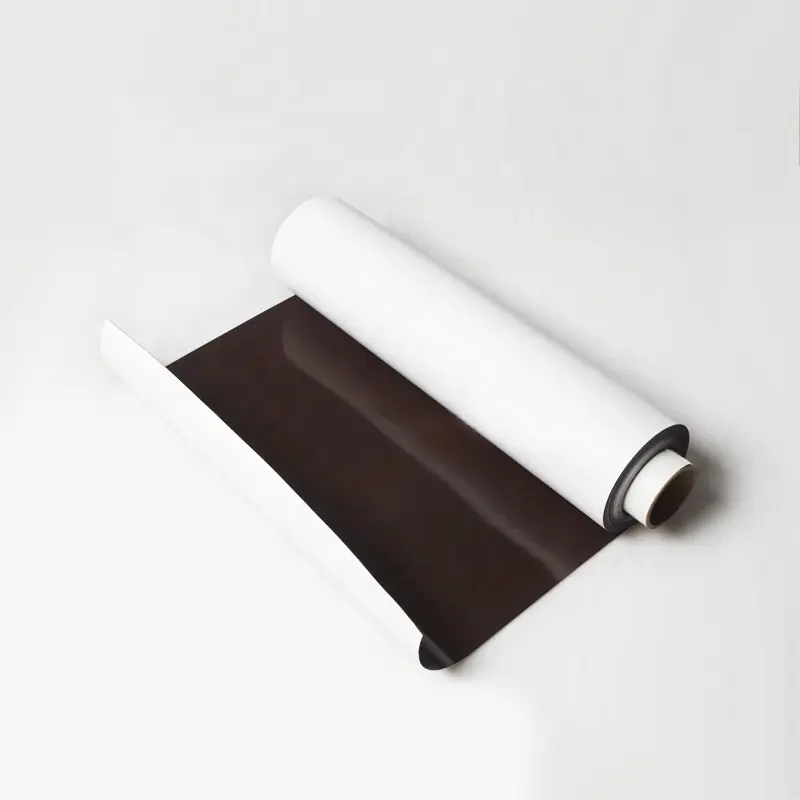 wholesale flexible rubber magnet vinyl roll 0.3mm thin pvc magnetic roll adhesive magnetic sheet