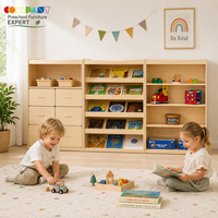 Meubles de maternelle modernes en bois, armoire de rangement pour salle de classe, organisateur pour garderie préscolaire Montessori
