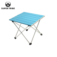 Table pliante portable d'extérieur en alliage d'aluminium ultra-légère pour camping, pique-nique, voyage, barbecue, loisirs, thé, petite taille