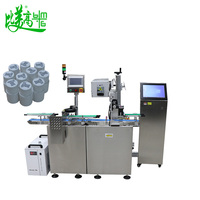 Machine de marquage laser entièrement automatique pour bouchons de bouteilles, avec codage QR, date, lot, collecte de données, tri des défaillances et équipement de traçabilité