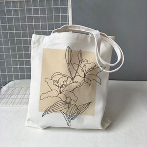 Sacs fourre-tout en coton personnalisables en gros, sacs de courses réutilisables, sacs en toile imprimés avec logo, promotionnels, disponibles - Product Image 2
