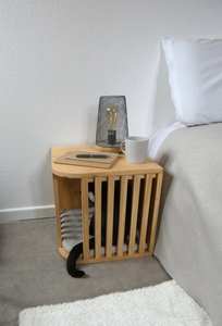 Actory-cama multifuncional de madera para gatos, suministros para dormir - Product Image 6