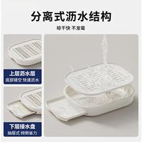 Égouttoir de rangement en plastique anti-poussière avec couvercle, non pliable, pour ustensiles et biberons de bébé, type moderne minimaliste sur pied