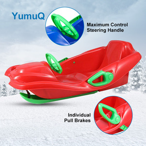 YumuQ Prêt à expédier Traîneau à neige orientable d'<span class=keywords><strong>hiver</strong></span> pour l'extérieur Traîneau pour bébé avec volant pour enfants et adultes - Product Image 3