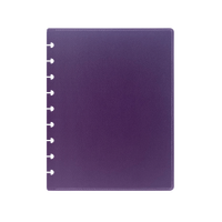 Couverture de carnet RINGNOTE en PU fin, taille moyenne, aspect cuir haut de gamme, logo personnalisé, pré-perforée, couverture rigide pour agenda à disques