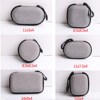 Étui rond de rangement pour accessoires techniques, organisateur électronique transportant un petit étui de transport portable avec logo personnalisé