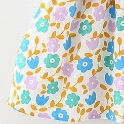 Vestido con Estampado Floral y Volantes con Lazo, con <span class=keywords><strong>Sombrero</strong></span> de <span class=keywords><strong>Paja</strong></span> a Juego, para Niñas Pequeñas, Ropa de Verano para Exteriores - Product Image 4