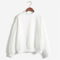 Vente en gros Pull mignon pour femme Sweat-shirt tricoté pour l'automne Manteau d'hiver Pull épais en polaire ample pour femme
