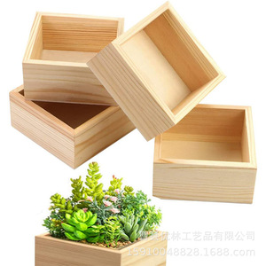 Caja de almacenamiento de madera para suculentas, para escritorio, macetas de interior, maceta para micro paisajes. - Product Image 5