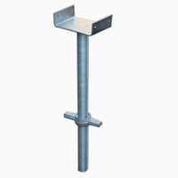 Cric en U moderne à tête et fond réglables en acier Q235, galvanisé à chaud, haute résistance, avec plaque de base pour coffrage et échafaudage
