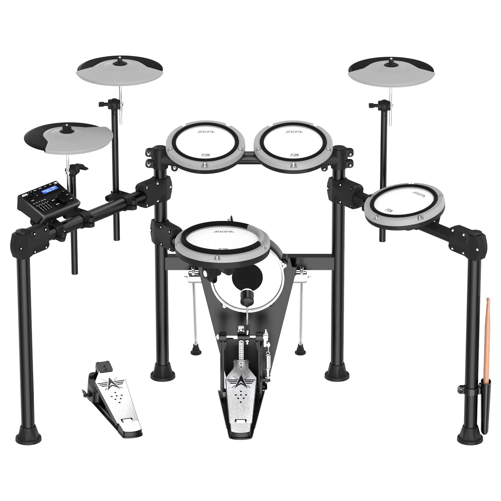 Aroma Electric Drum set TDX-23II all mesh 5 drum,3cymbals Built in Bluetooth