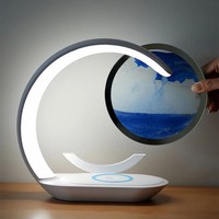 Lampe de Chevet Table Tactile Intelligente LED Multifonctionnelle Moderne avec Chargeur Sans Fil 15W et Prise Rechargeable en Silicone pour Chambre