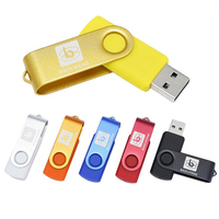 Bolígrafo USB giratorio con logotipo personalizado 2,0 1G 2G 4G 8g 16G 32G 64GB USB Flash Drive giratorio Memorias Usb Stick Pendrive de velocidad rápida