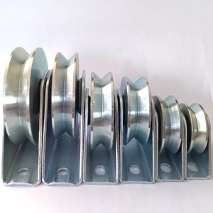 Poulie de support triangulaire robuste <span class=keywords><strong>pour</strong></span> système de glissière en U, V, Y, avec <span class=keywords><strong>roulettes</strong></span> et <span class=keywords><strong>rail</strong></span> de suspension - Product Image 5