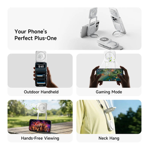 2000mah New Rechargeable Foldable Outdoor Fan Multi-function Magnetic-suction Phone Fan Compress Built-in Battery USB - Product Image 3