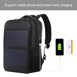 Manufacturer Original HAWEEL 14W Solar Panel Power Backpack High-quality Laptop Bag with Handle&5V / 2.1A Max USB Charging Port