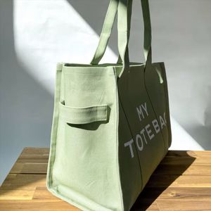 Sacs à bandoulière personnalisés DIY avec logo, style preppy, grands sacs fourre-tout en toile de coton durable, pour voyages et shopping, pour femmes, printemps, hiver, automne, avec fermeture éclair - Product Image 6