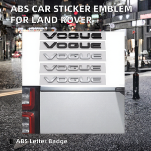 สติกเกอร์ติดรถยนต์ ABS Vogue Letter Badge แบบ 3 มิติ สำหรับติดท้ายรถยนต์ Land Rover Evoque Range Rover Defender - Product Image 2