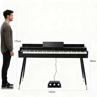 Piano numérique Beisite T-181, fabrication ODM/OEM, 88 touches, action de marteau, table de sonorisation en bois massif, rechargeable, léger, portable
