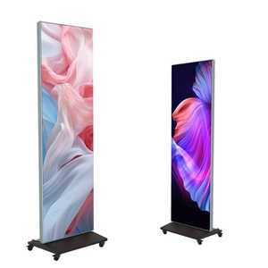 Écran LED portable sur pied, design ultra fin, 83 pouces, personnalisable P1.538 P2 P2.5, écran d'affichage LED intérieur, contrôle Wifi USB - Product Image 2