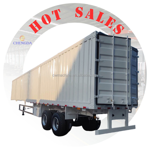 Prix bas Nouveau 2 Essieux 3 Essieux 30 40 50 60 Tonnes Long Van Remorques Box Cargo Semi <span class=keywords><strong>Remorque</strong></span> à vendre - Product Image 1