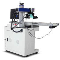 Machine de marquage et de gravure au laser à fibre JPT MOPA 60W 100W avec positionnement visuel CCD et convoyeur