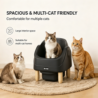 Bac à litière automatique autonettoyant à ouverture supérieure pour chats, litière intelligente autonettoyante, litière électrique pour chats