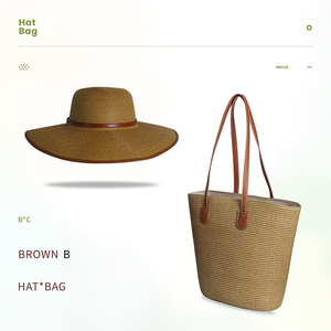 2025 người anh của phụ nữ tùy chỉnh thêu logo mùa hè bãi biển mặt trời Top <span class=keywords><strong>hat</strong></span> & Purse Set cho các hoạt động ngoài trời như câu cá & Du Lịch - Product Image 6