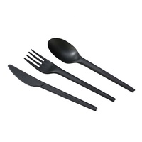 Prix d'usine – Ensemble de couverts biodégradables et compostables en CPLA, robustes et écologiques (couteau, fourchette, cuillère) pour pique-niques