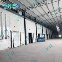 Klantgerichte walk-in koel-vriescombinatie, koelcel met zonne-energie, Copeland compressor, geluidsisolerende panelen voor opslag van groenten, vlees, vis en bloemen.