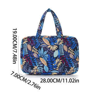Bolsa de Cosméticos Resistente al Agua con Separación para Artículos Húmedos y Secos, Diseño Colgante, Plegable en Cuatro Partes, Portátil, para Viajes y Baño - Product Image 6