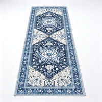 ChamXue Vintage Oriental Runner Rug Washable Faux Wool Hallway Carpet Resistant Decorative Long Rug Entryway Kitchen Bedroom
