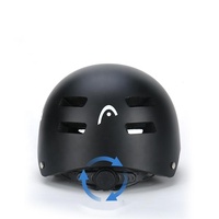 Casque de protection double usage haute qualité pour roller, skateboard et cyclisme, en PU, personnalisable, bleu, durable, pour adolescents et adultes, conforme EN1077