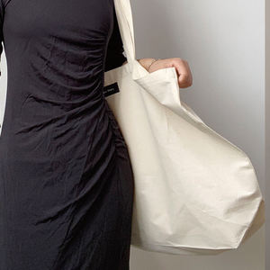 Sac à provisions en coton de grande taille Sac fourre-tout en toile - Product Image 4